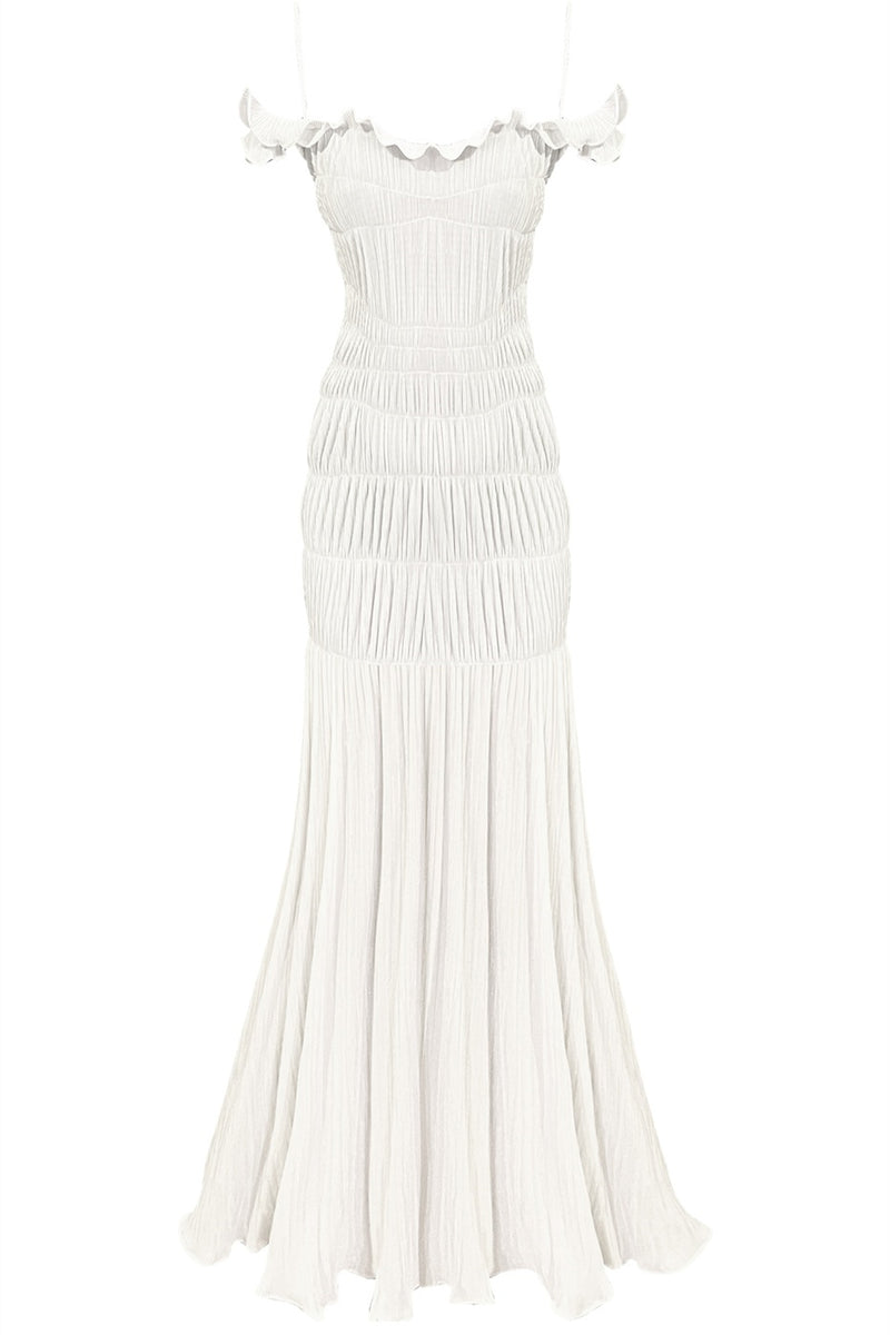 Lindsay Off Shoulder Ruffle Maxi Dress