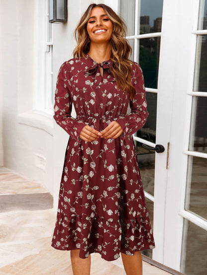 Minka Long Sleeve Midi Dress