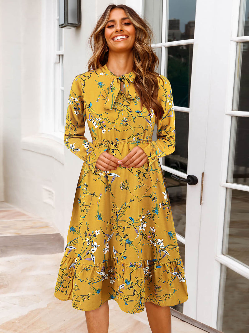 Minka Long Sleeve Midi Dress