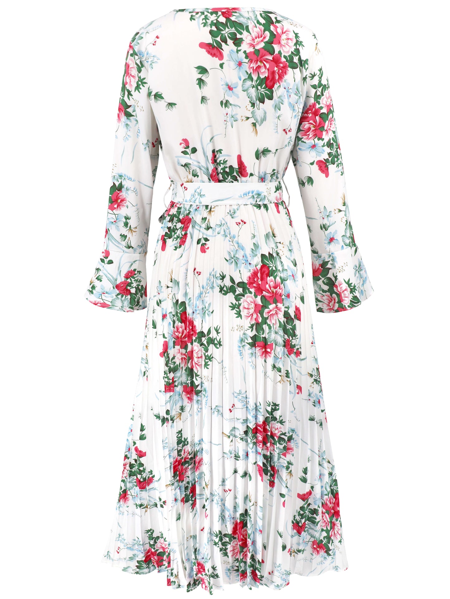 Garden Romance Plisse Maxi Dress - White