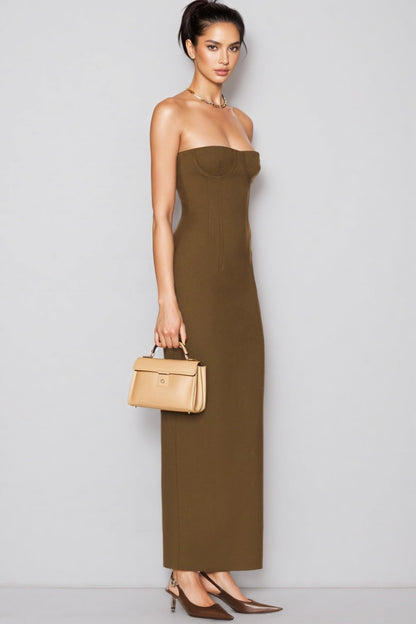 Cosmo Sleeveless Backless Split Maxi Dress