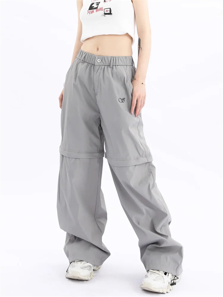 Cyber Y2k Detachable Track Harajuku Egirl Edgy Style Cargo Oversize Sweatpant