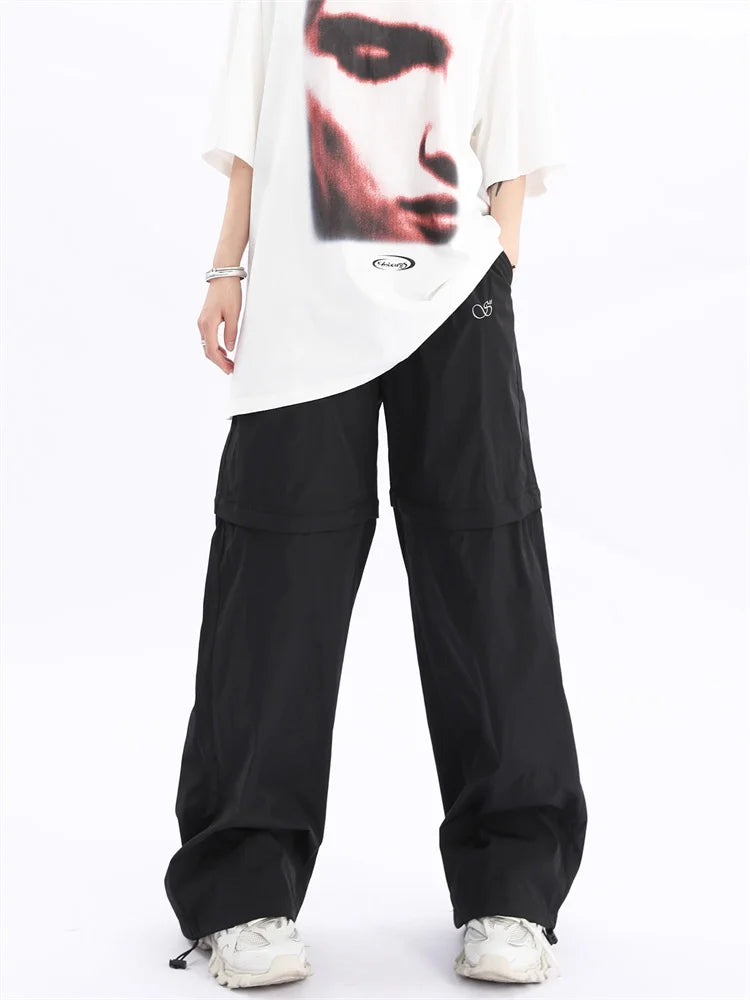 Cyber Y2k Detachable Track Harajuku Egirl Edgy Style Cargo Oversize Sweatpant