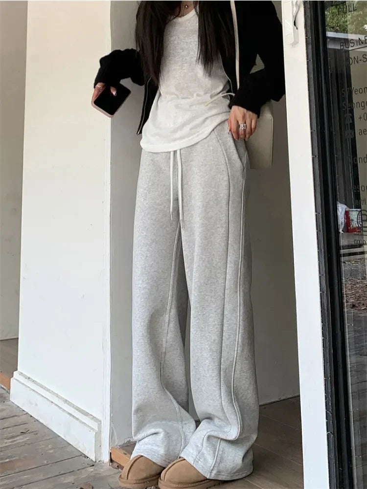 Gray Oversize Sweatpants Korean Harajuku Cotton Jogging Pant
