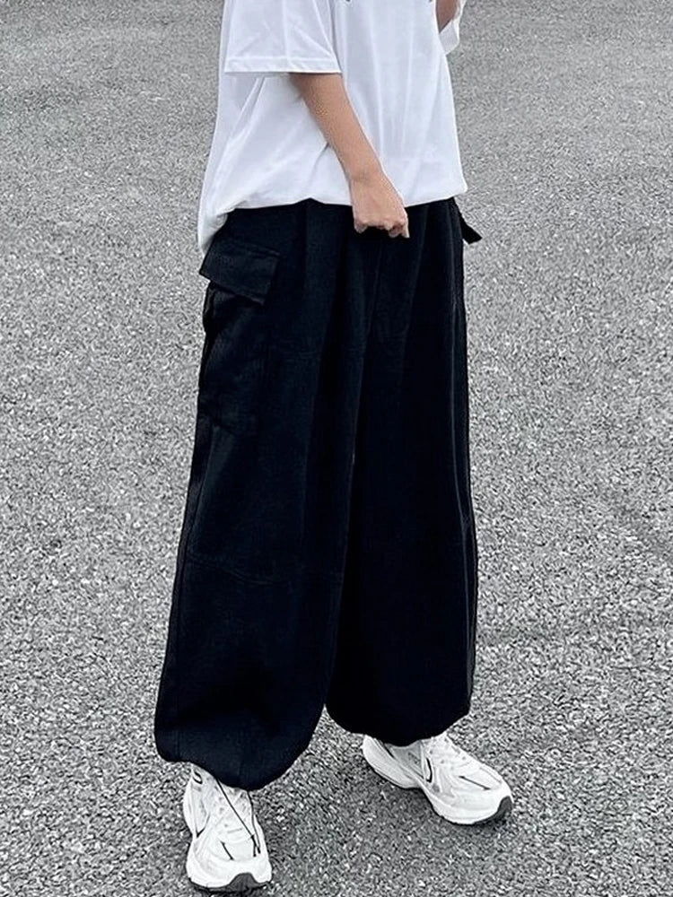 Khaki Oversize Cargo Harajuku Wide Leg Pant