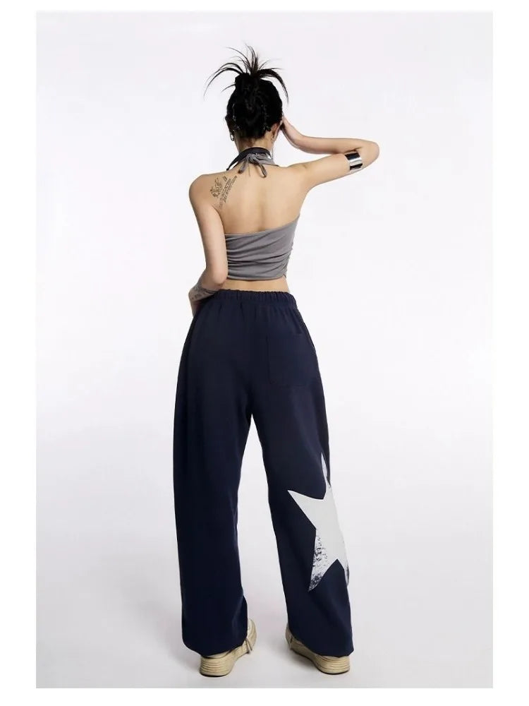 Star Sweatpants Kpop Oversized Jogging Harajuku Wide Leg Pant