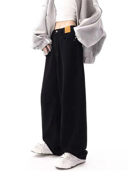 Black Baggy Oversize Y2k Sweatpants Harajuku Korean Wide Leg Denim Pant
