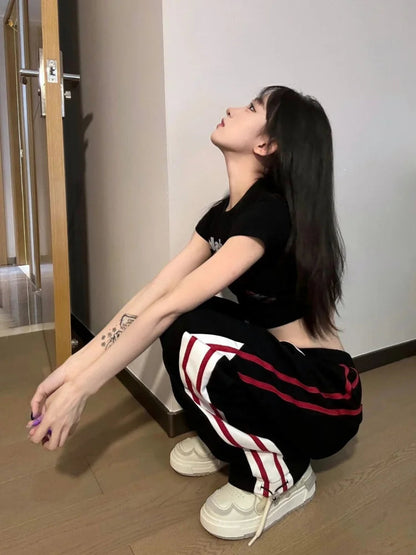 Star Baggy Y2k Retro Striped Sweatpants Pant