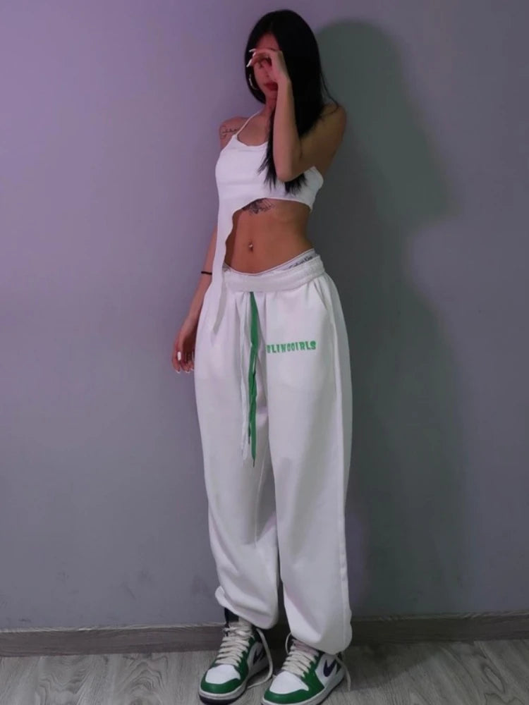 Gray Jogging Sweatpants Korean Oversize Loose Pant