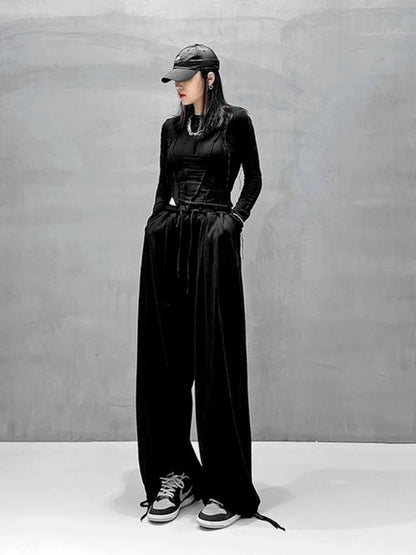 Gray Joggers Sweatpants Korean Oversize Loose Pant