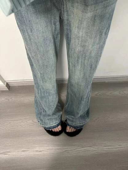 Blue Distressed Y2k Denim Harajuku Oversize Retro Loose Pant