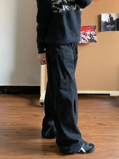 Black Cargo Japanese Oversize Grunge Pant