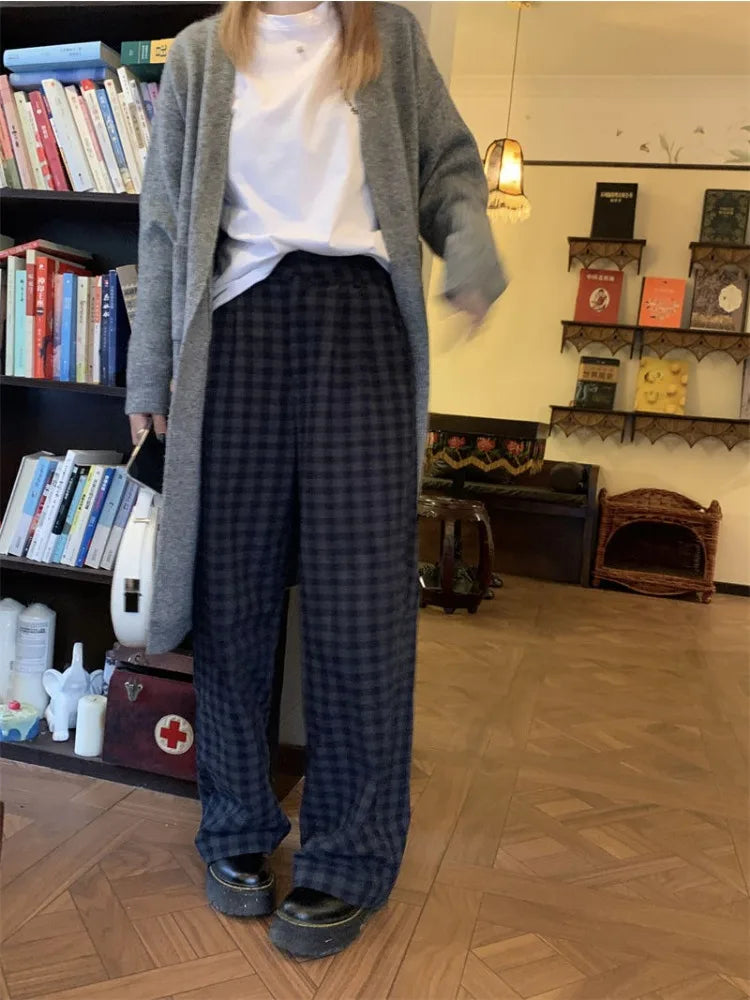 Korean Style Plaid High Waist Checkered Dongdaemun Pant