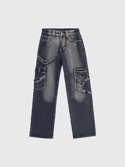 Baggy Cargo Hippie Grunge Distressed Oversized Korean Pant