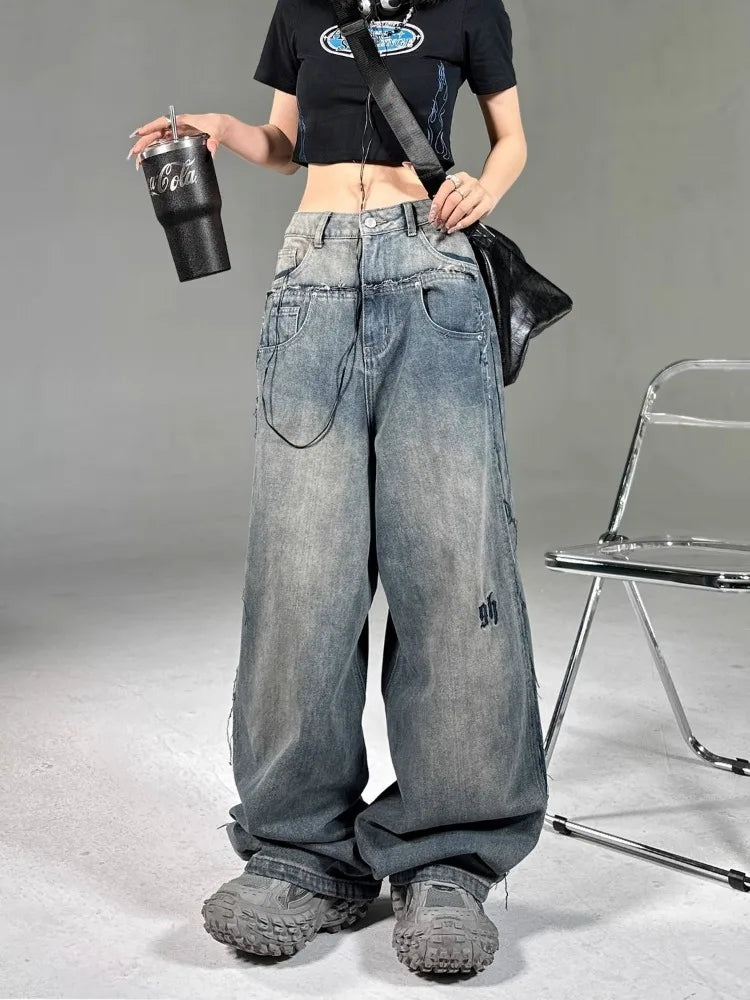 Grunge Korean Style 90s Baggy Y2k Oversize Denim Pant