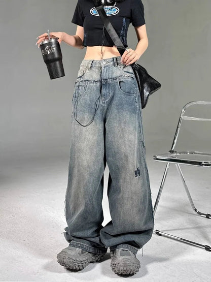 Grunge Korean Style 90s Baggy Y2k Oversize Denim Pant