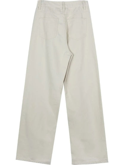 Beige Basic Cargo Y2k Oversize Loose Pant