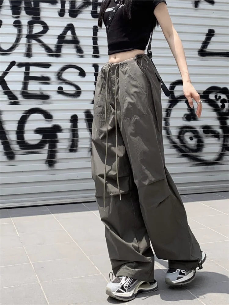 Y2k Cargo American Retro Baggy Sweatpants Oversized Kpop Hippie Pant