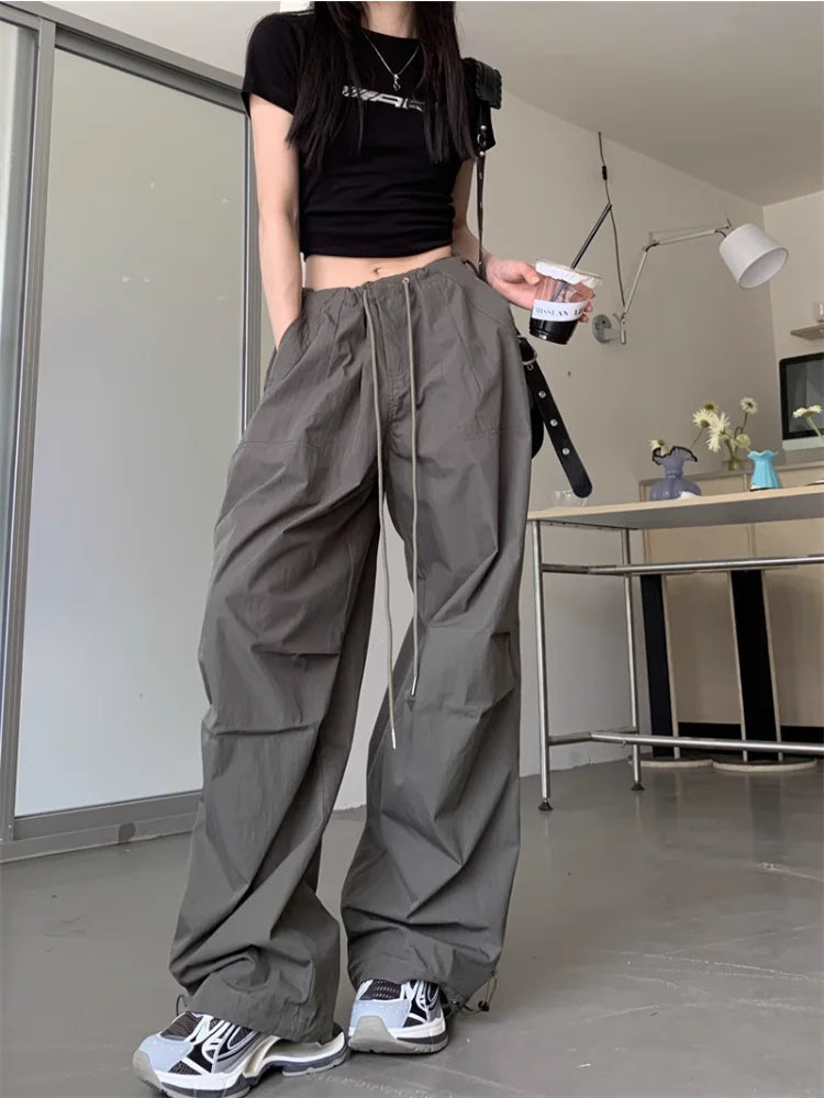 Y2k Cargo American Retro Baggy Sweatpants Oversized Kpop Hippie Pant