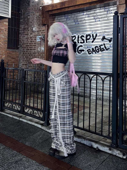 Y2k Plaid Aesthetic High Waist Checkered Korean Style Harajuku Pant