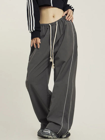 Y2k Striped Baggy Sweatpants Harajuku Techwear Cargo Wide Leg Pant
