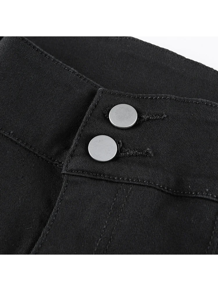 Low Rise Black 90s Y2k Harajuku Denim Pant