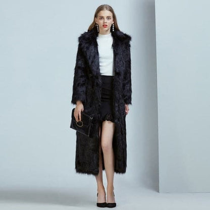 Dressbetty - High Street Long Faux Fur Coat