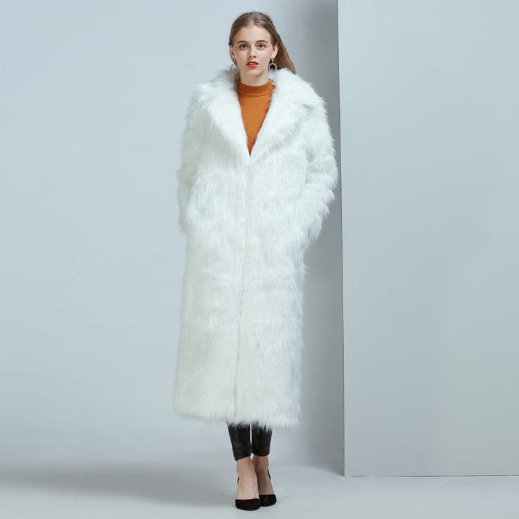 Dressbetty - High Street Long Faux Fur Coat