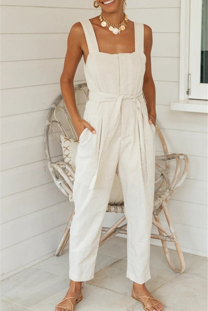 Dressbetty - Cotton Linen Jumpsuit