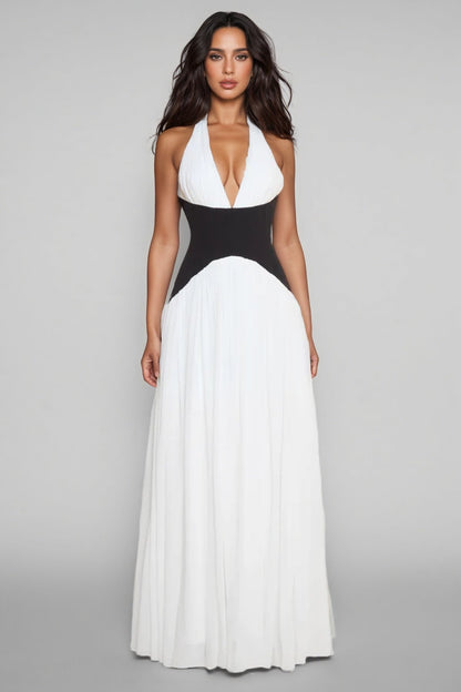 Majrela Off-shoulder Backless Maxi Dress