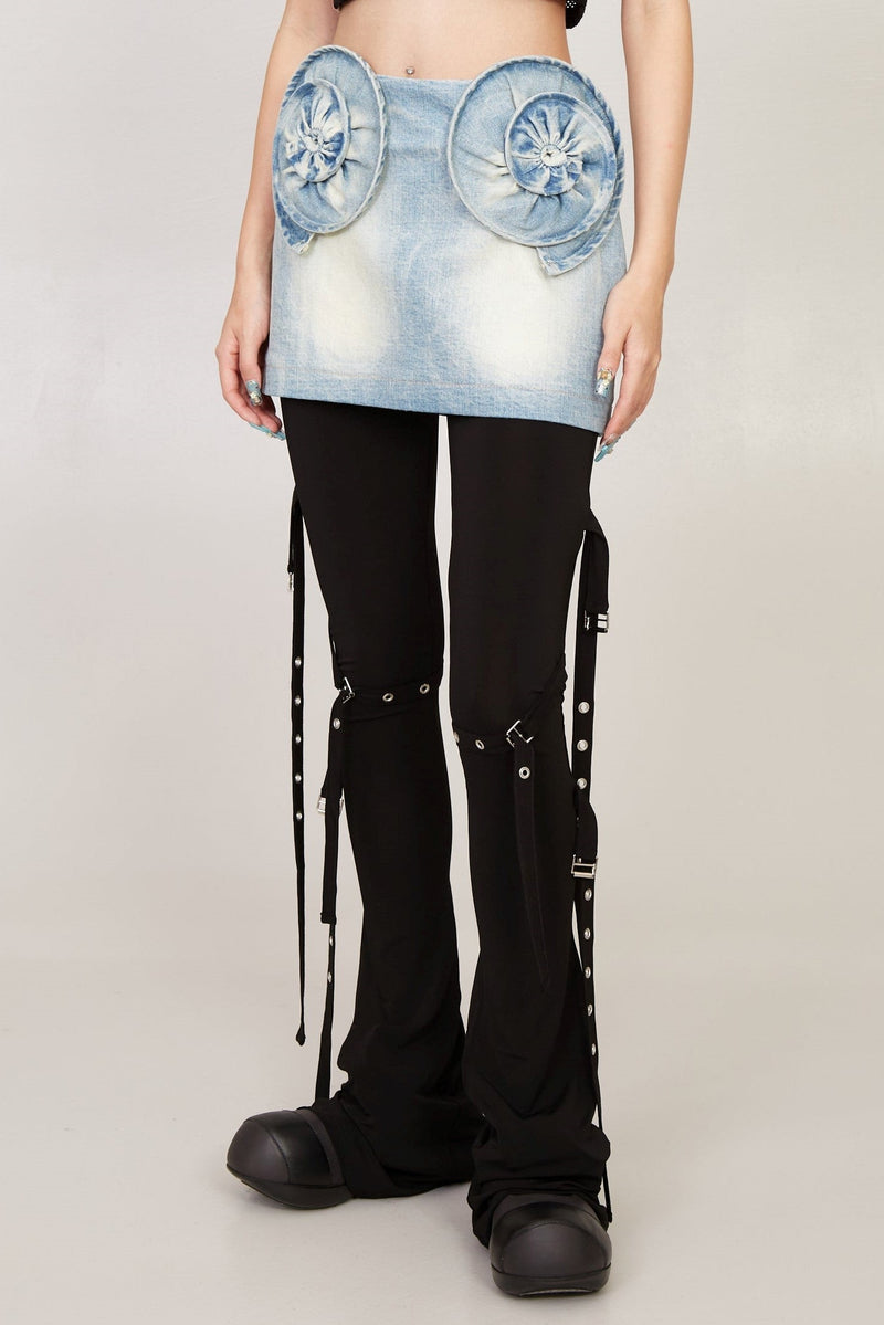 Hattie Spiral Denim Skirt