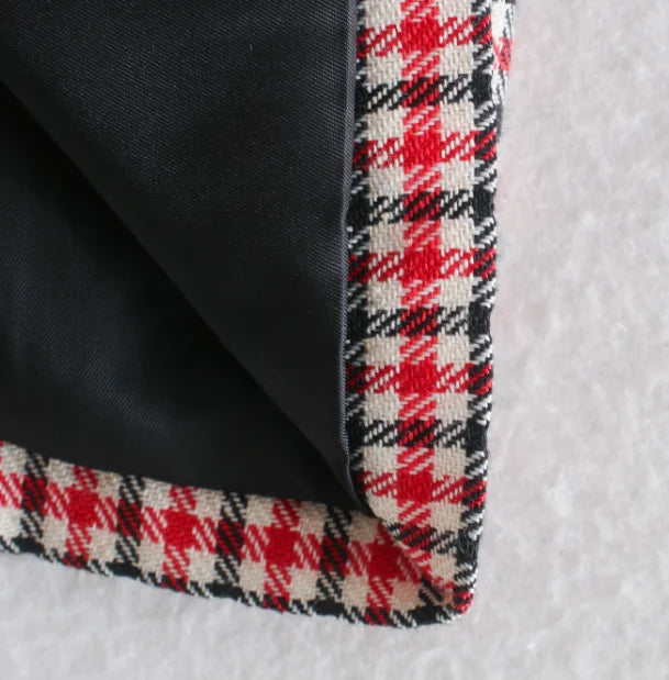 Fall Blazer Jacket Tops Office Wear Korean Plaid Blazer Orange Long Blazer Coat
