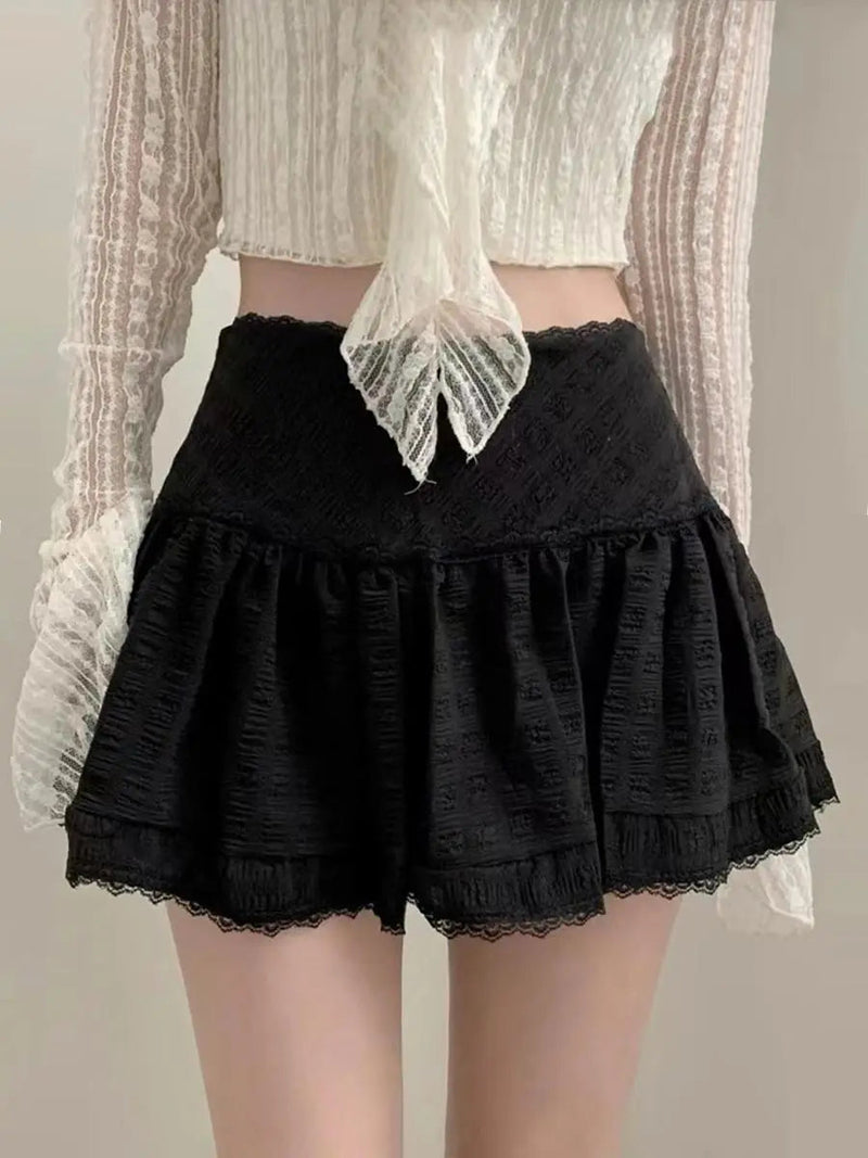 Lace Sweet Cake Waist Skirt