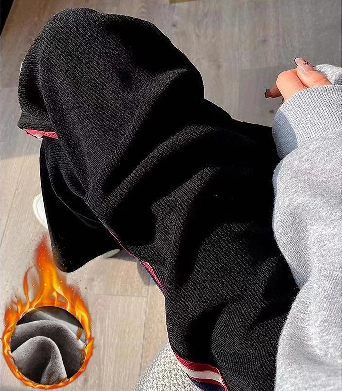 High Waist Wide Leg Thicken Warm Velvet Corduroy Sweatpants