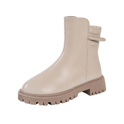 New Fashionable Round Toe Modern Versatile Ankle Boot