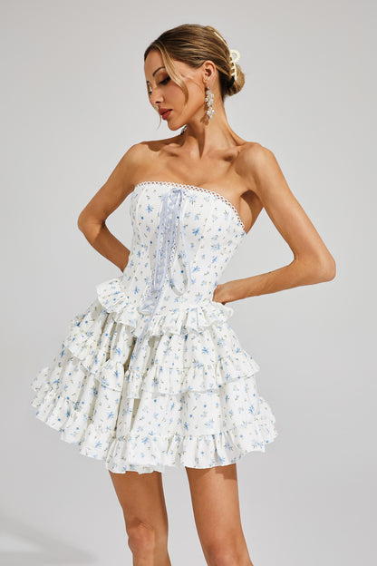 Housman White Cake Tutu Mini Dress