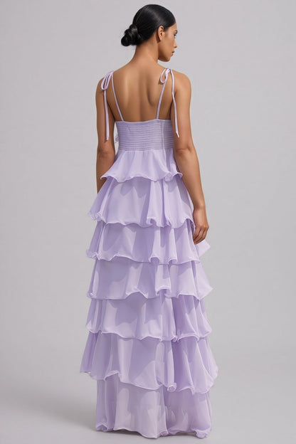 Ortiz Diamante Flower Tiered Maxi Dress