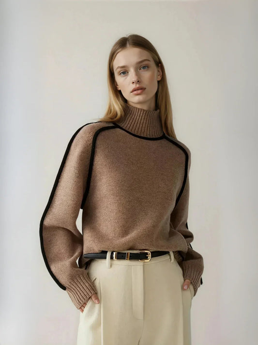 Half Turtleneck Knitted Sweater