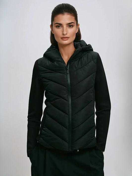 Cotton Padded Coat With Stand Up Collar for Wear
