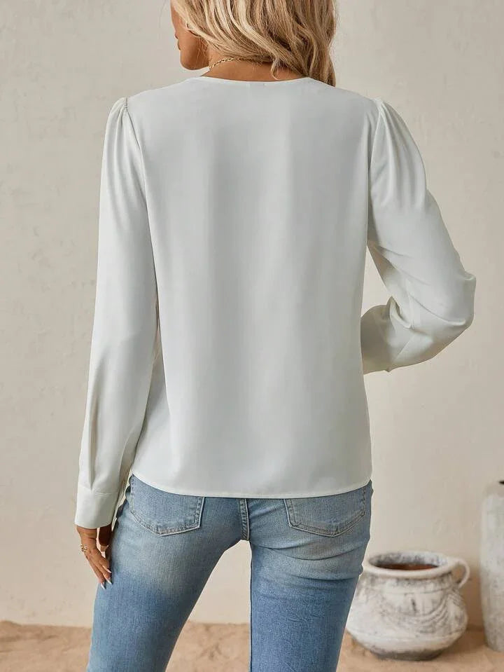 Always V-neck Long Sleeve Blouse