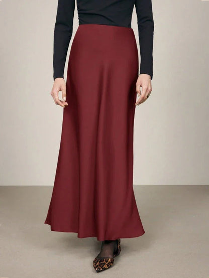 Minimalist Satin Slip Skirt