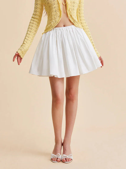 Effortless Cotton Pleated Skirt