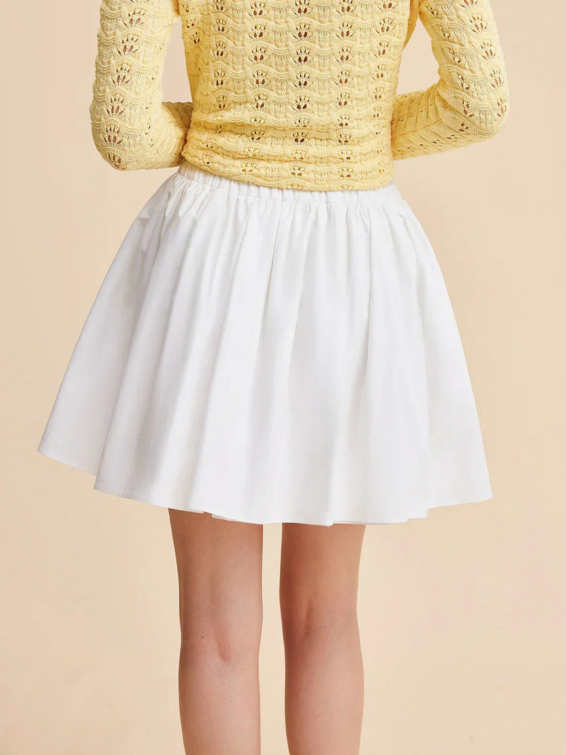 Effortless Cotton Pleated Skirt
