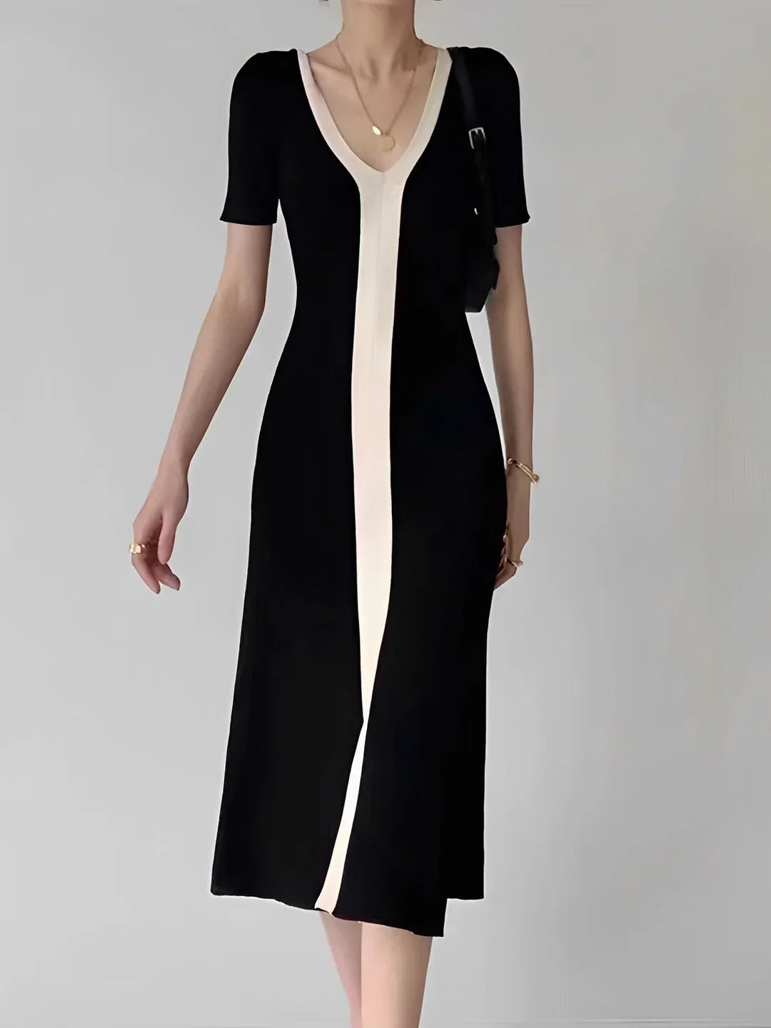 Always Contrast-trim Midi Dress