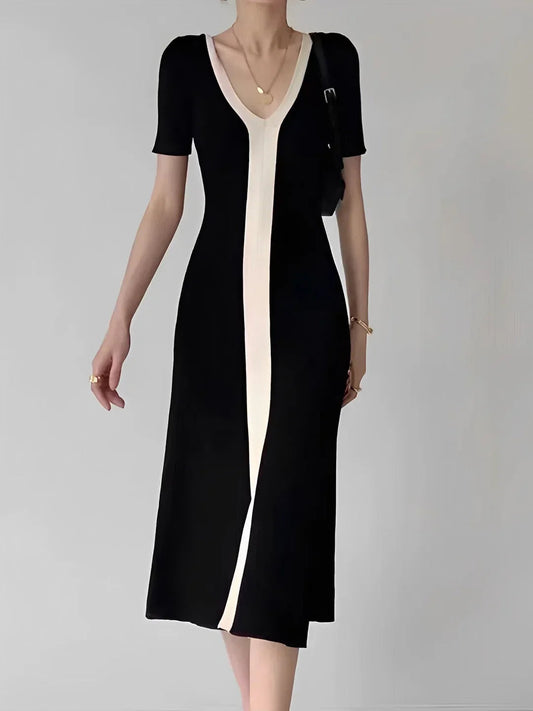 Always Contrast-trim Midi Dress