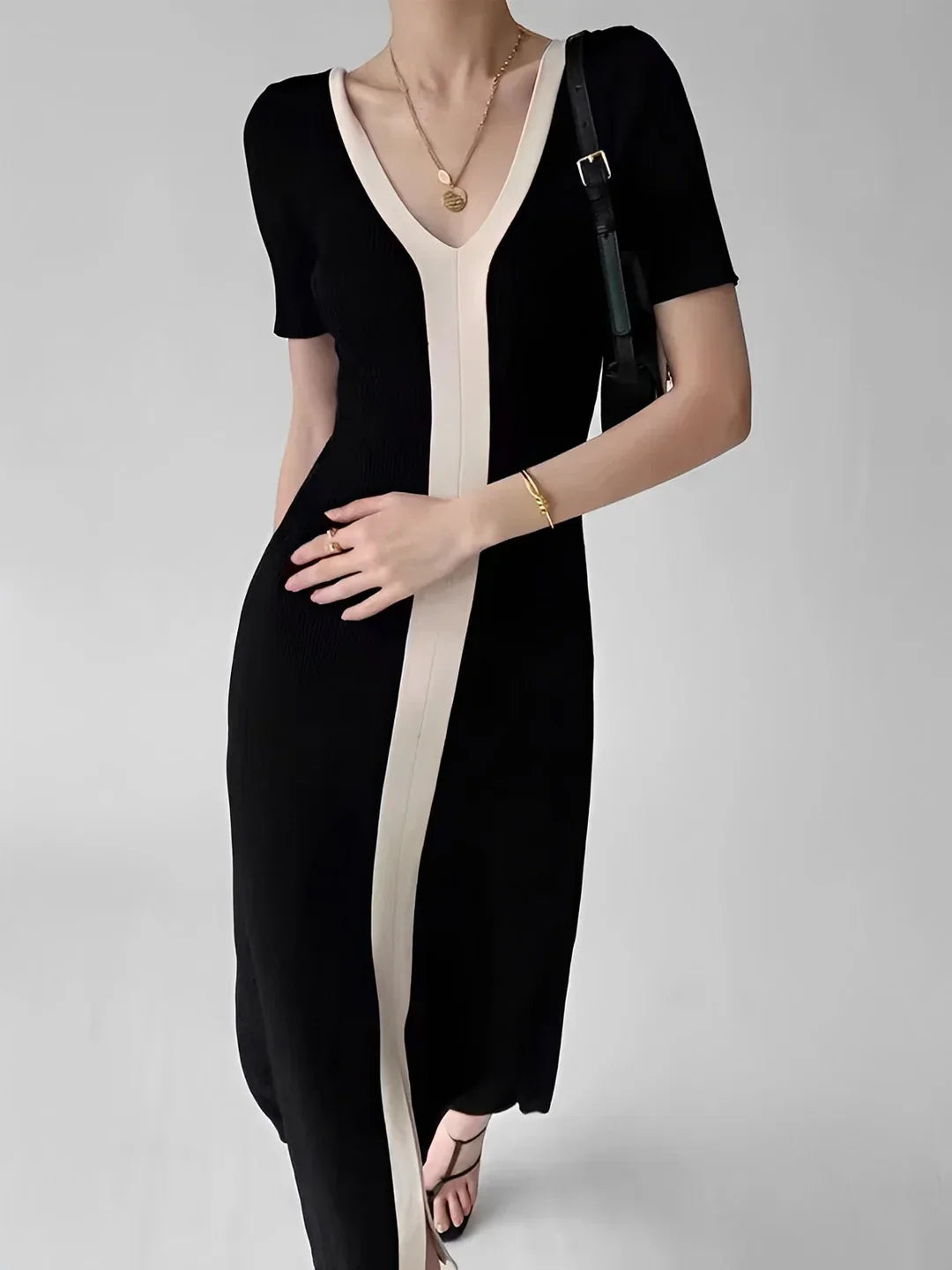 Always Contrast-trim Midi Dress