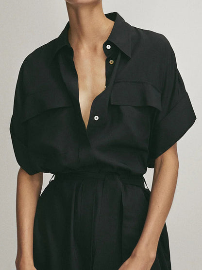 Always Polo Pockets Tied Midi Dress
