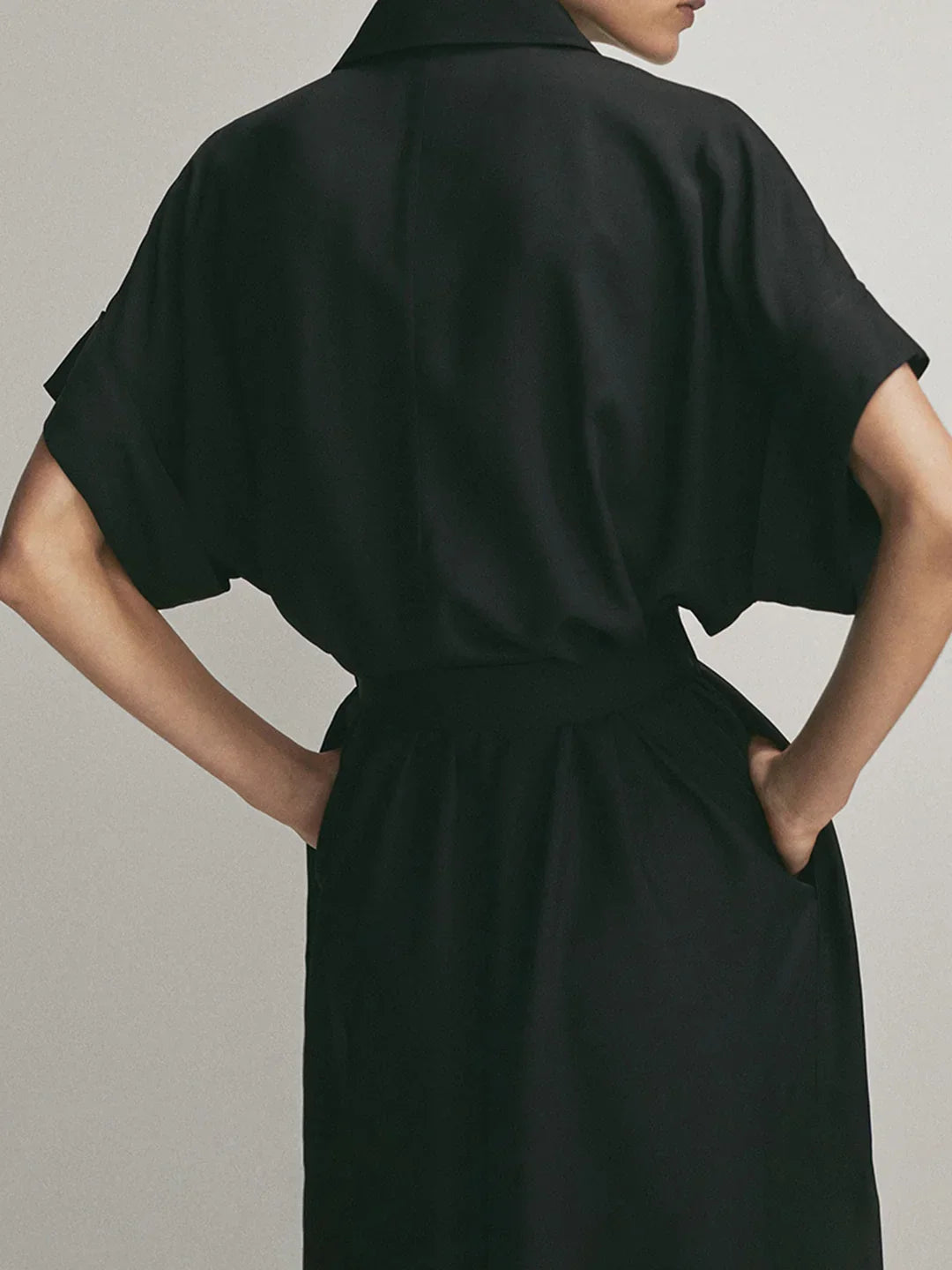 Always Polo Pockets Tied Midi Dress