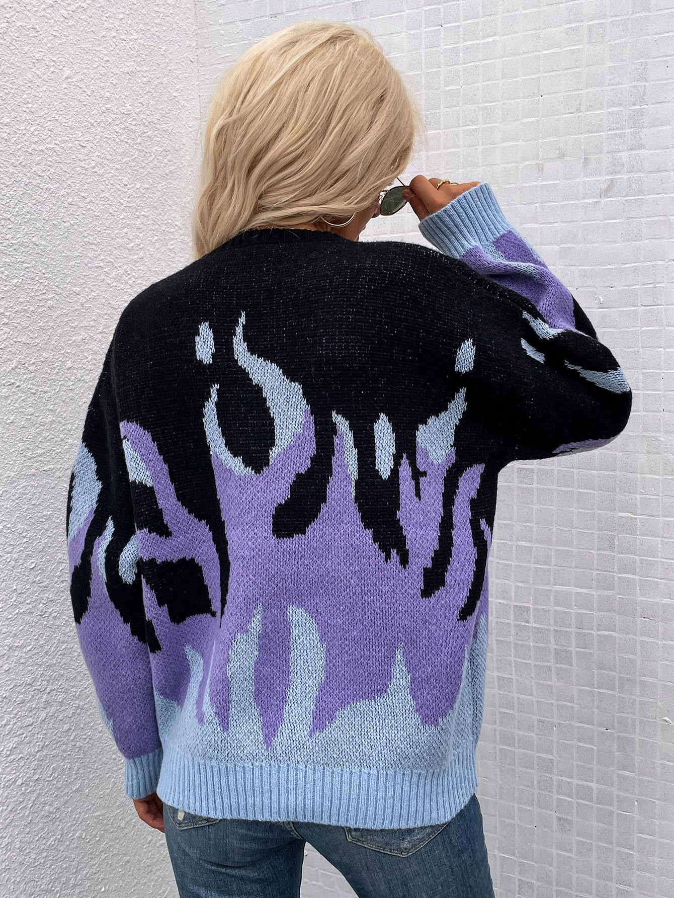 | Violet Flame Black Knit Sweater