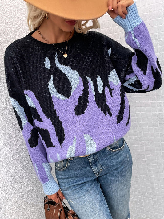 | Violet Flame Black Knit Sweater